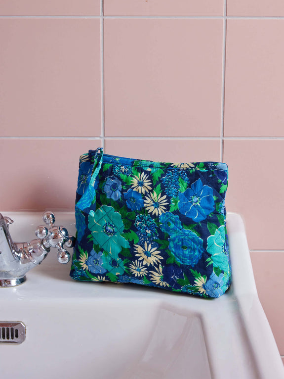 Blue Spring Quilted Toiletry Bag